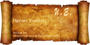 Ugron Evelin névjegykártya